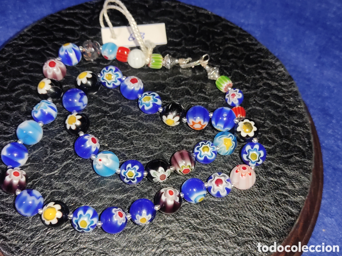 Joyeria: Collar de cristal de Murano millefiori.*68* - Foto 5
