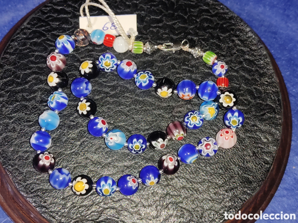 Joyeria: Collar de cristal de Murano millefiori.*68* - Foto 6