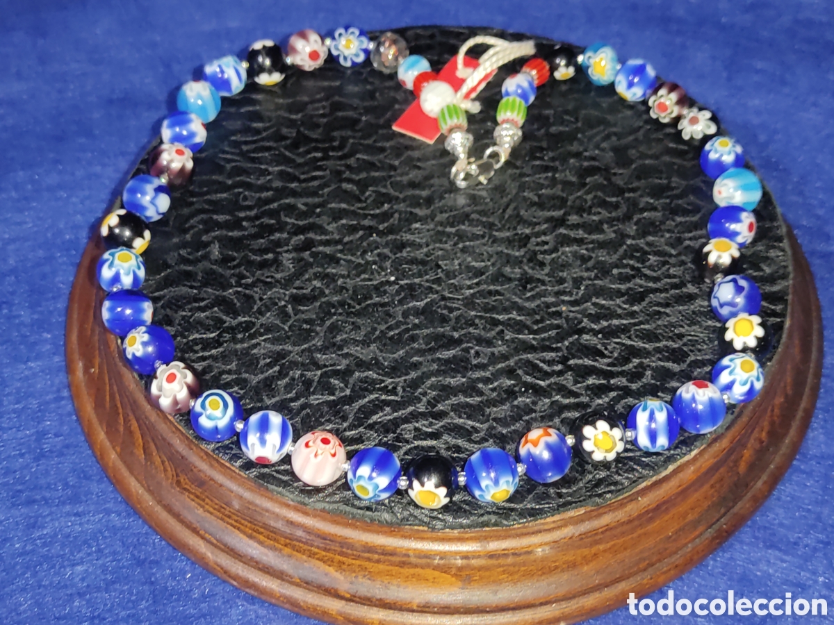 Joyeria: Collar de cristal de Murano millefiori.*68* - Foto 1