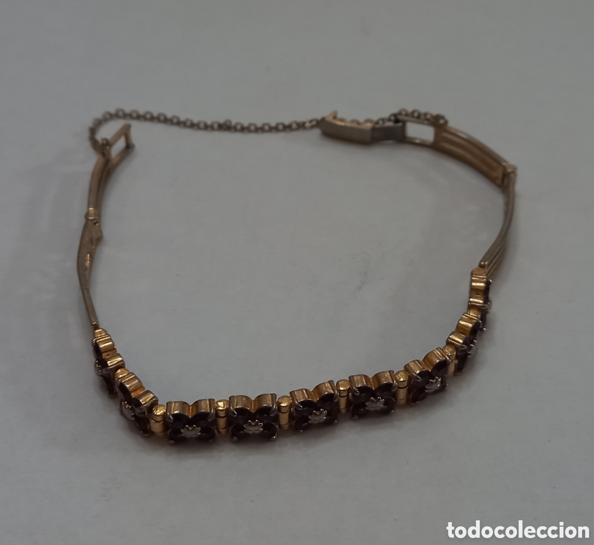 Joyeria: Pulsera vintage dorada d&eacute;cada del 60 - Foto 4