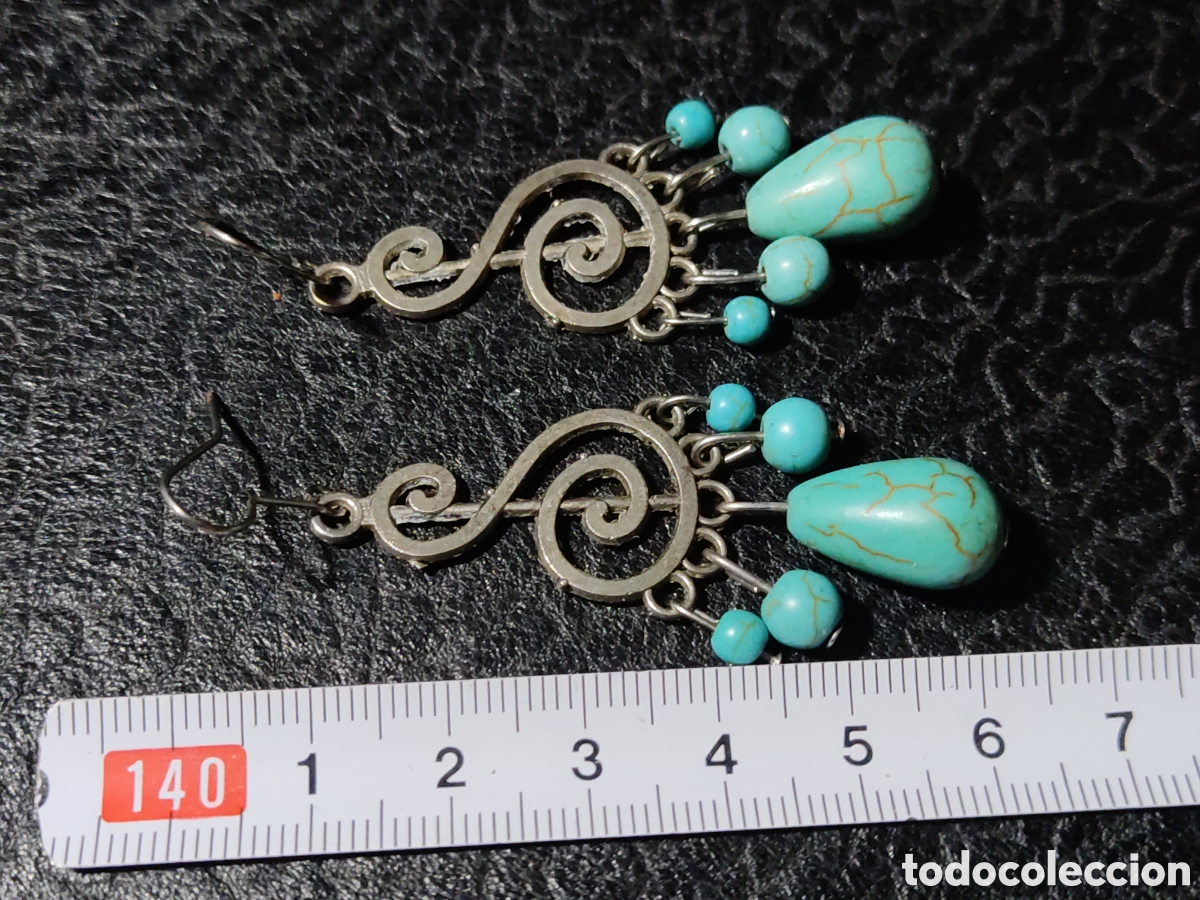 Joyeria: Pendientes letra musical y turquesa. - Foto 2