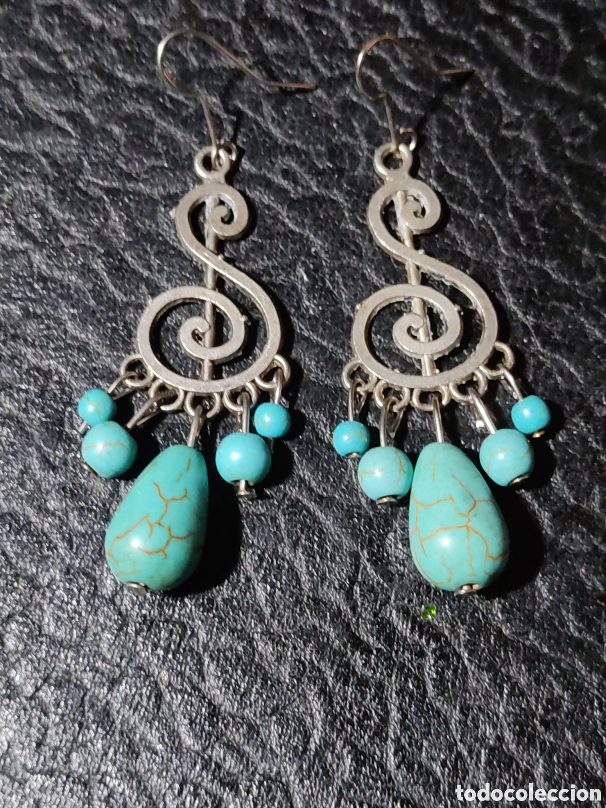 Joyeria: Pendientes letra musical y turquesa. - Foto 1