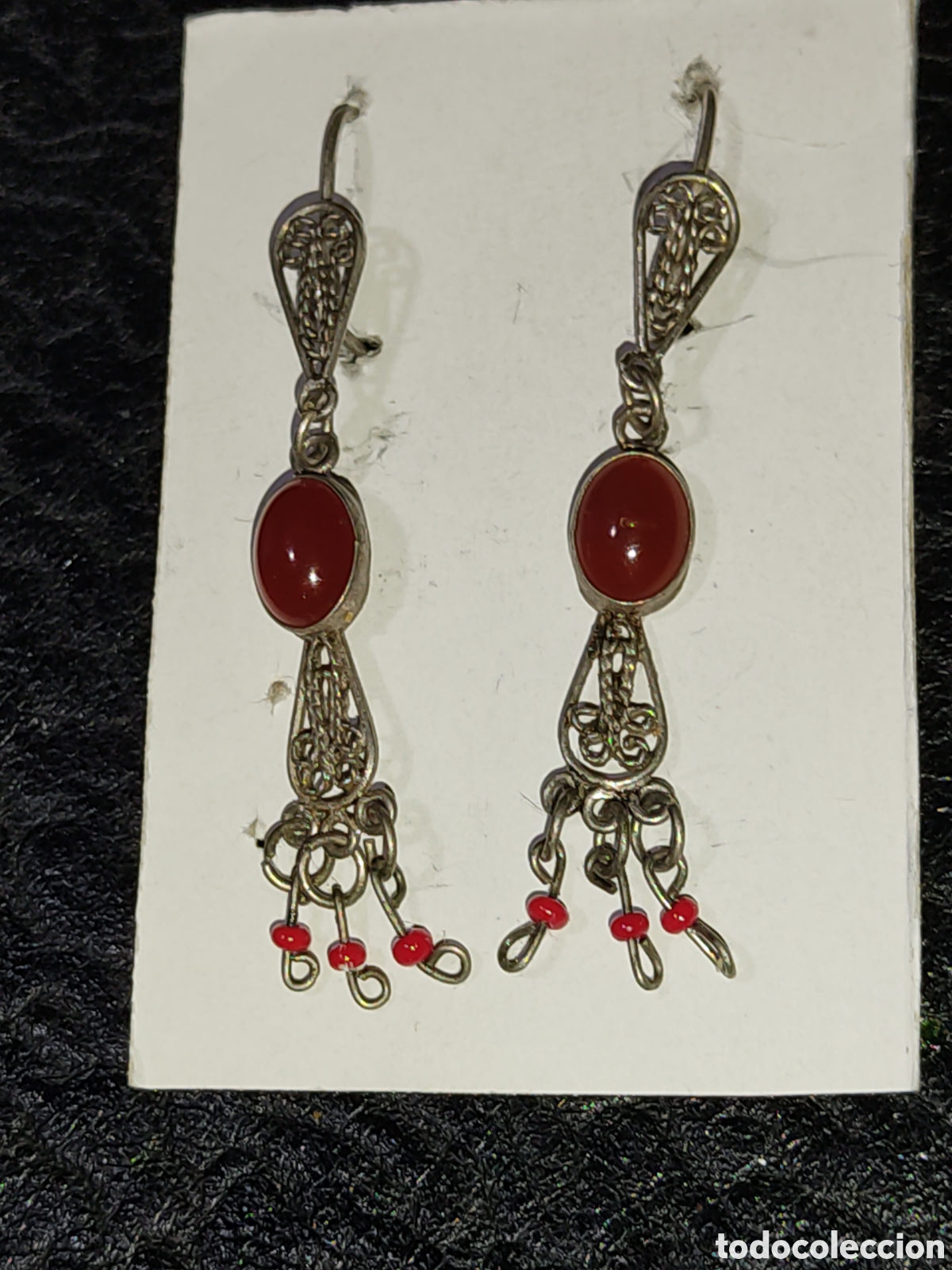 Joyeria: Pendientes de plata filigrana y &aacute;mbar.Vintage. - Foto 2