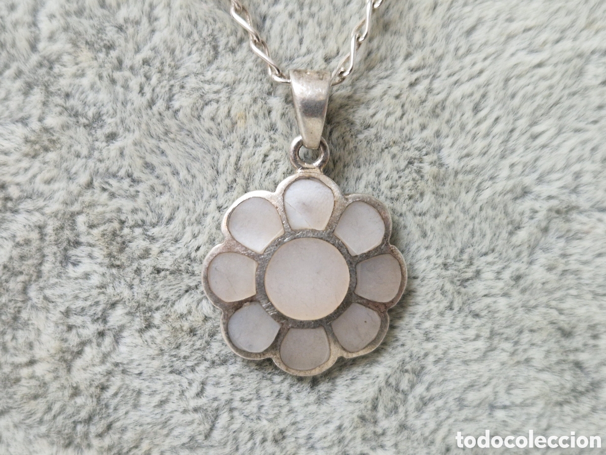 Joyeria: CADENA Y COLGANTE PLATA Y NACAR - Foto 2
