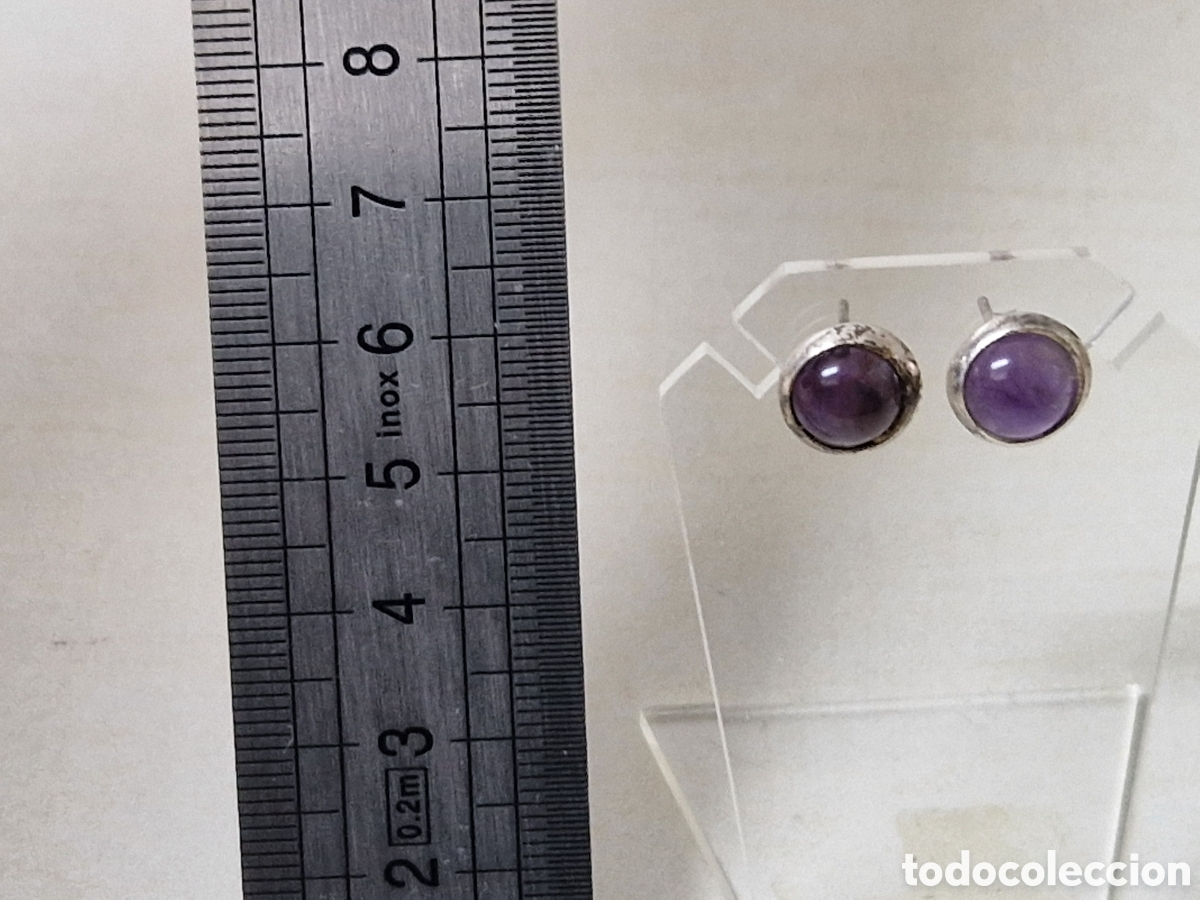 Joyeria: PENDIENTES PLATA Y AMATISTA NATURAL - Foto 3