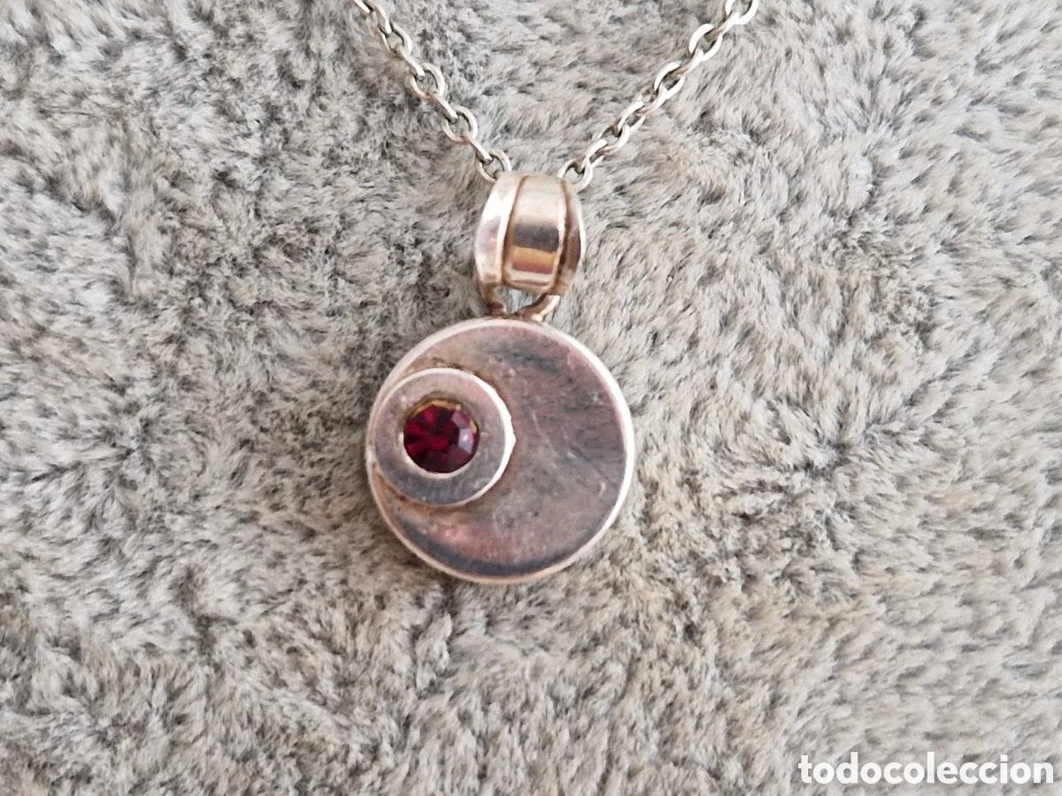 Joyeria: CADENA Y COLGANTE PLATA Y RUBI - Foto 2