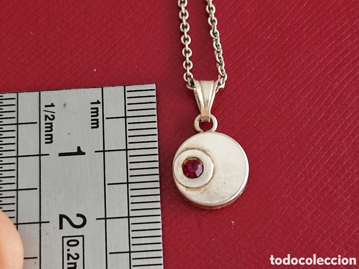 Joyeria: CADENA Y COLGANTE PLATA Y RUBI - Foto 3