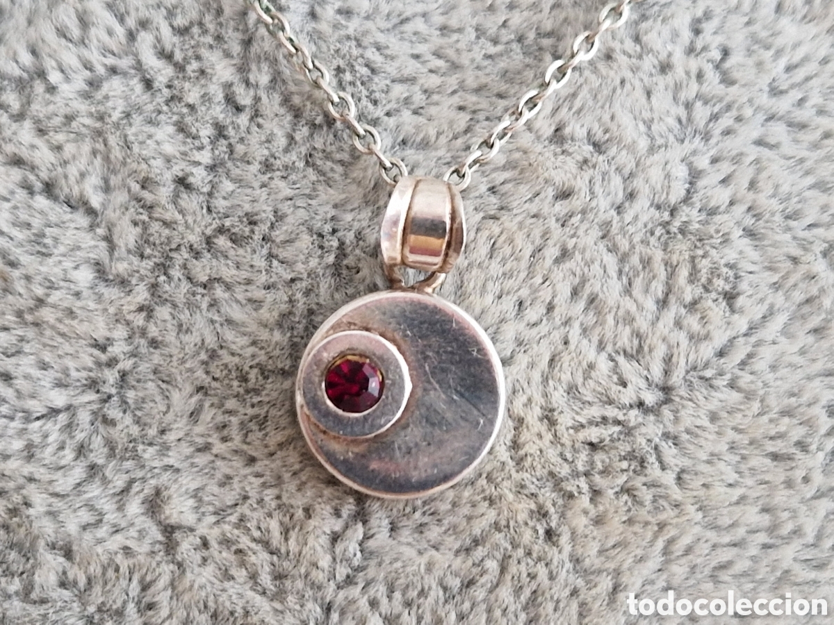Joyeria: CADENA Y COLGANTE PLATA Y RUBI - Foto 1