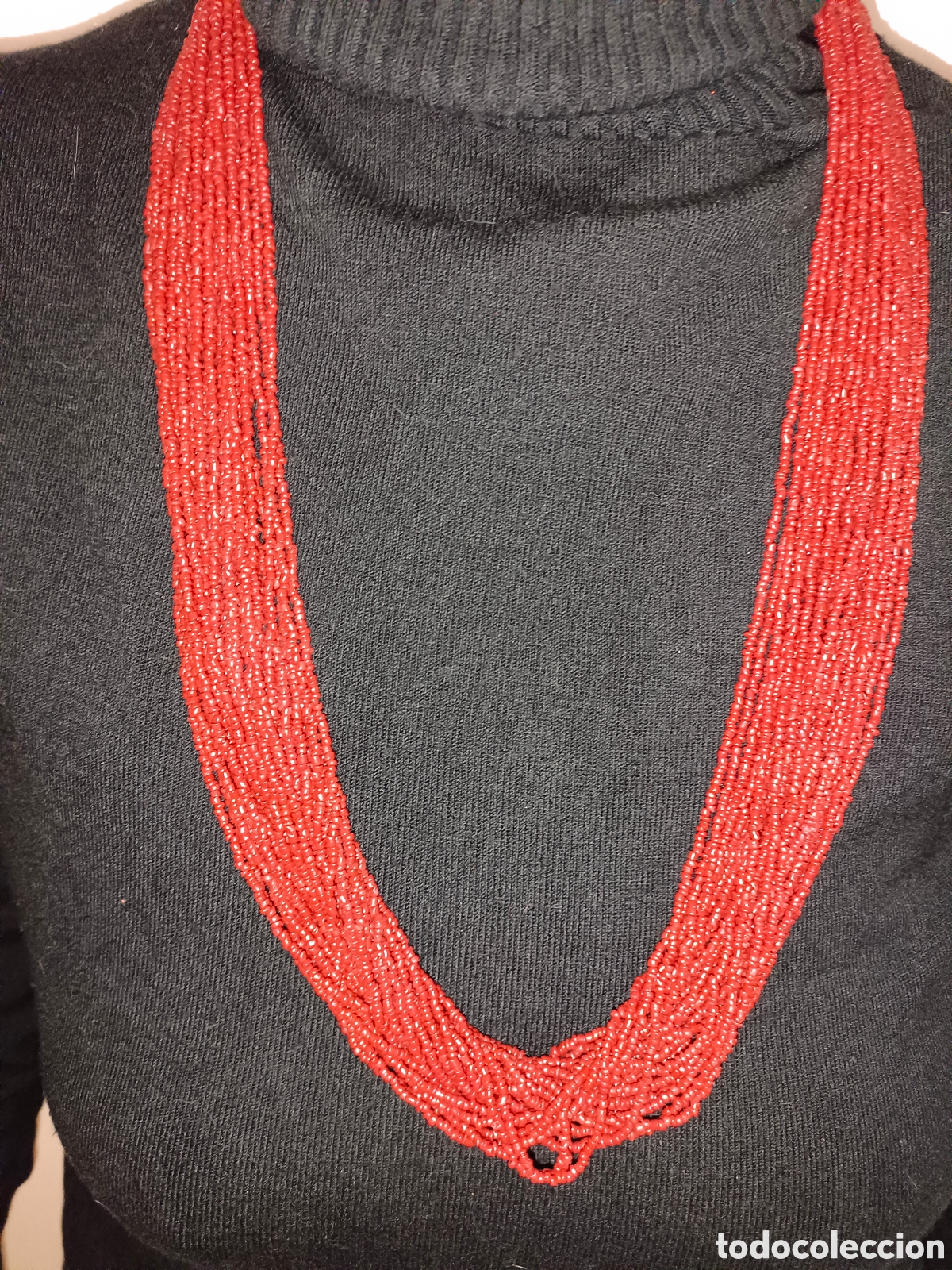 Joyeria: Collar de muchas vueltas rojo - Foto 4