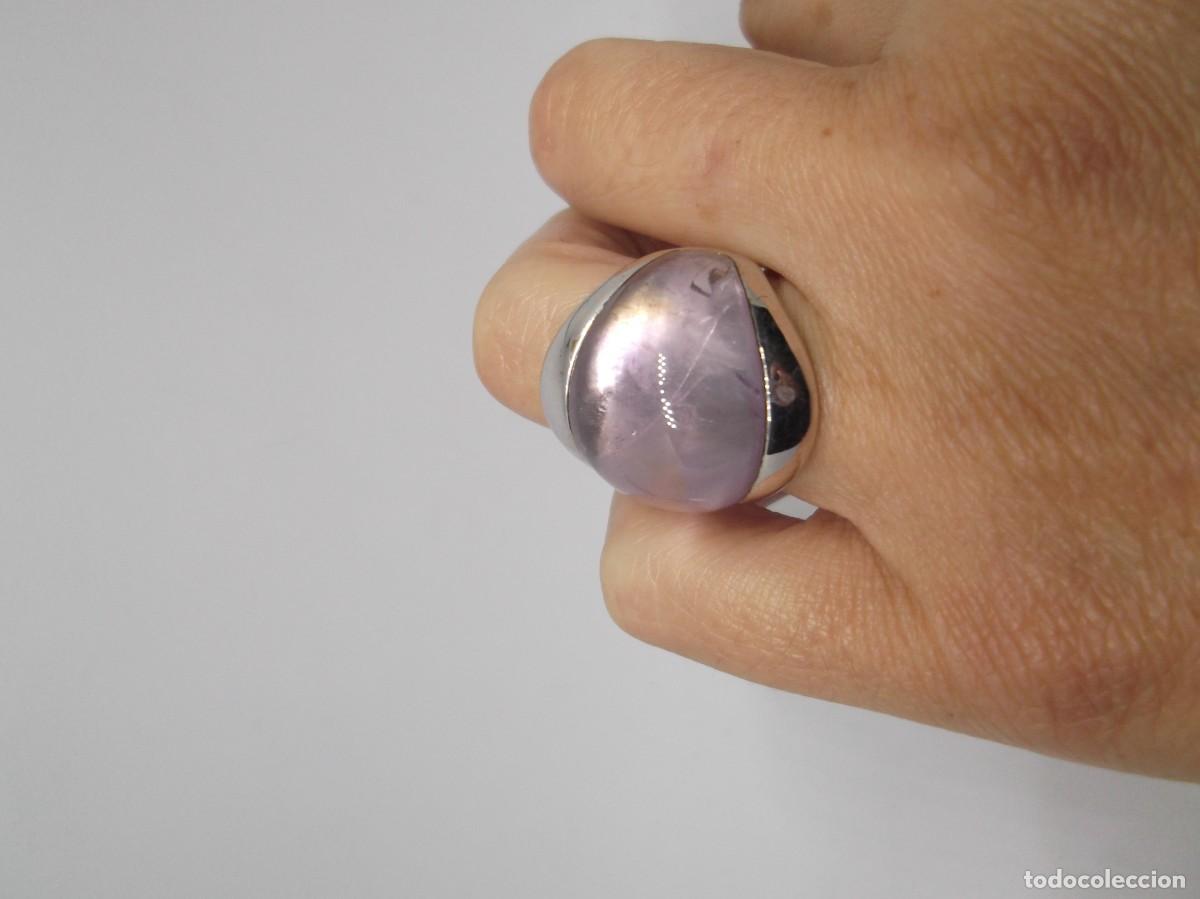 Joyeria: Anillo de plata rodiada con amatista.Luxenter - Foto 1