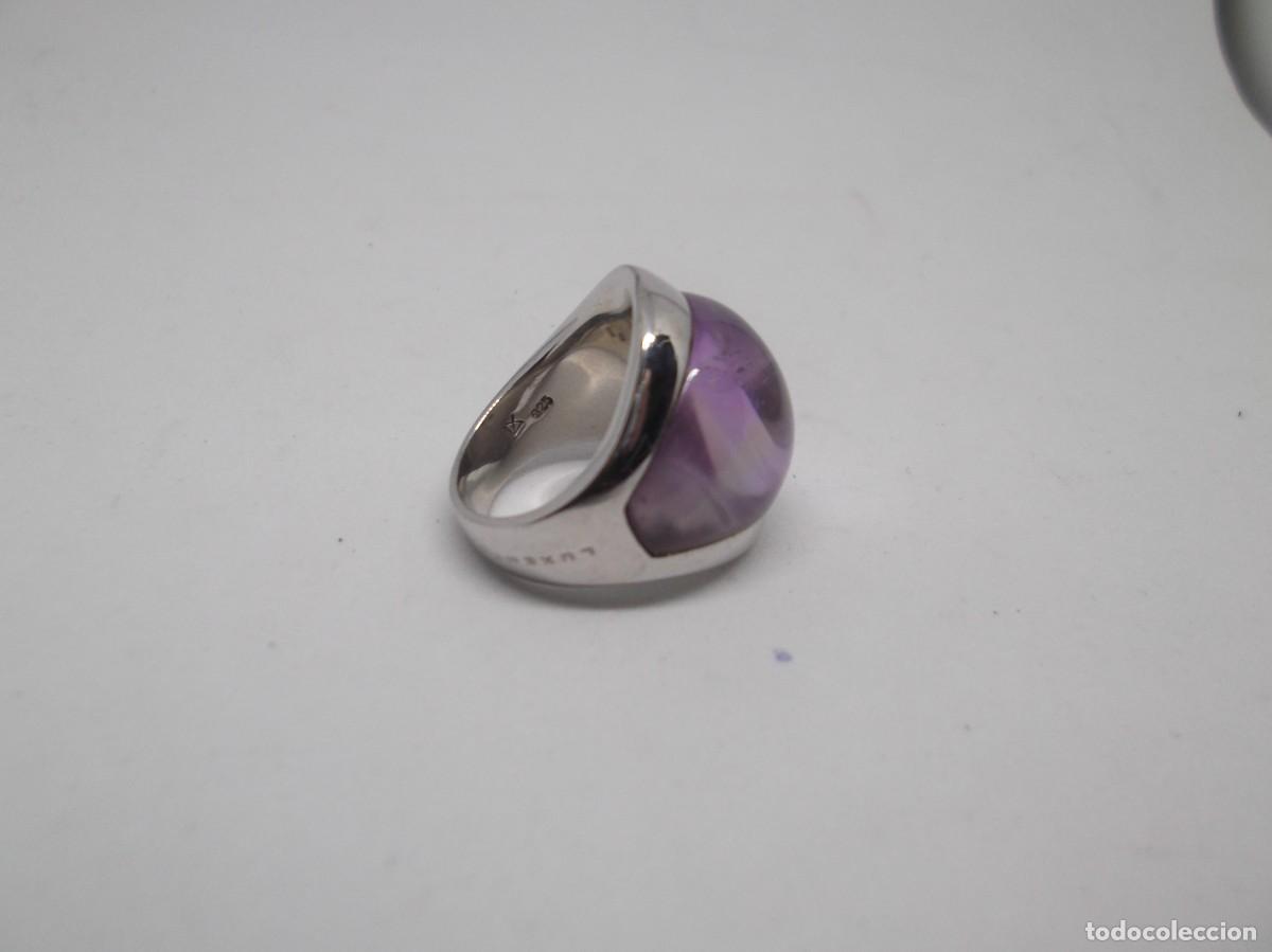 Joyeria: Anillo de plata rodiada con amatista.Luxenter - Foto 7
