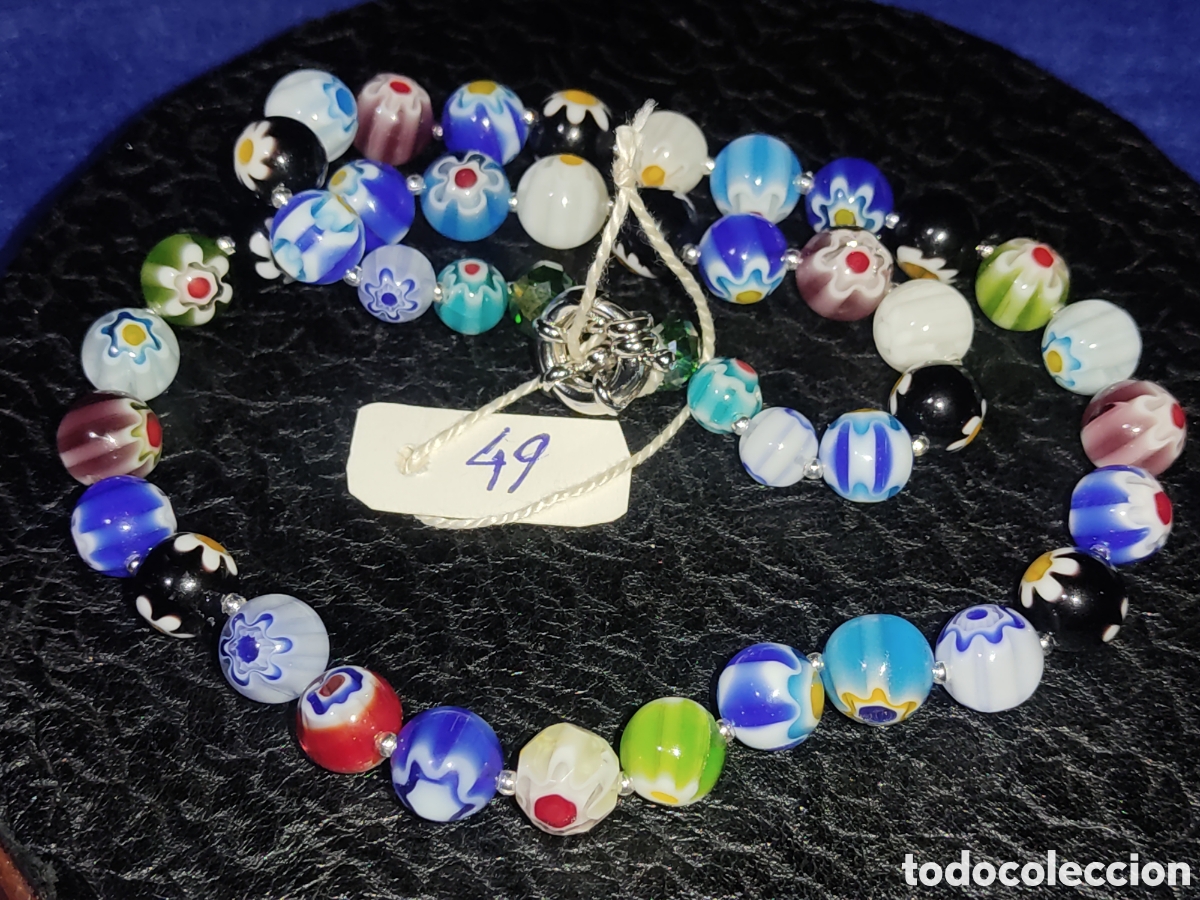 Joyeria: Collar de cristal de Murano millefiori.*49* - Foto 4