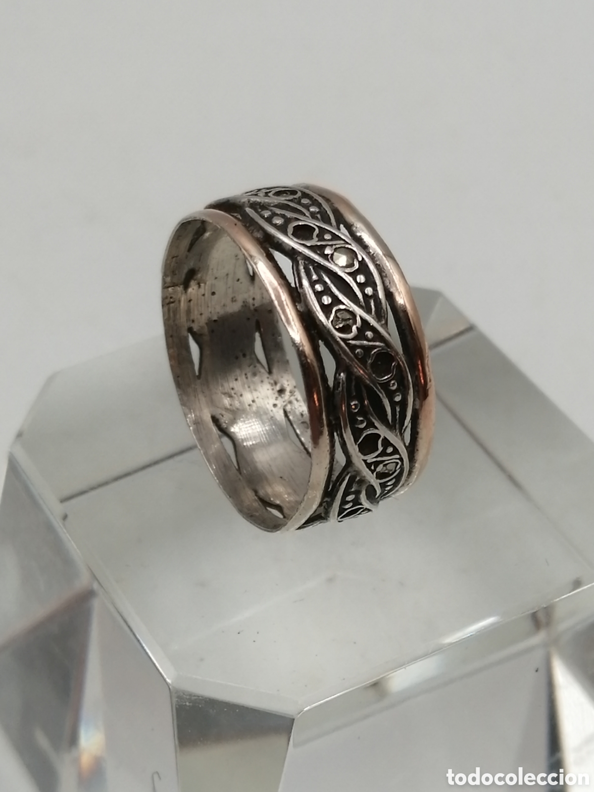 Joyeria: Anillo plata 925mls vistas oro - Foto 2