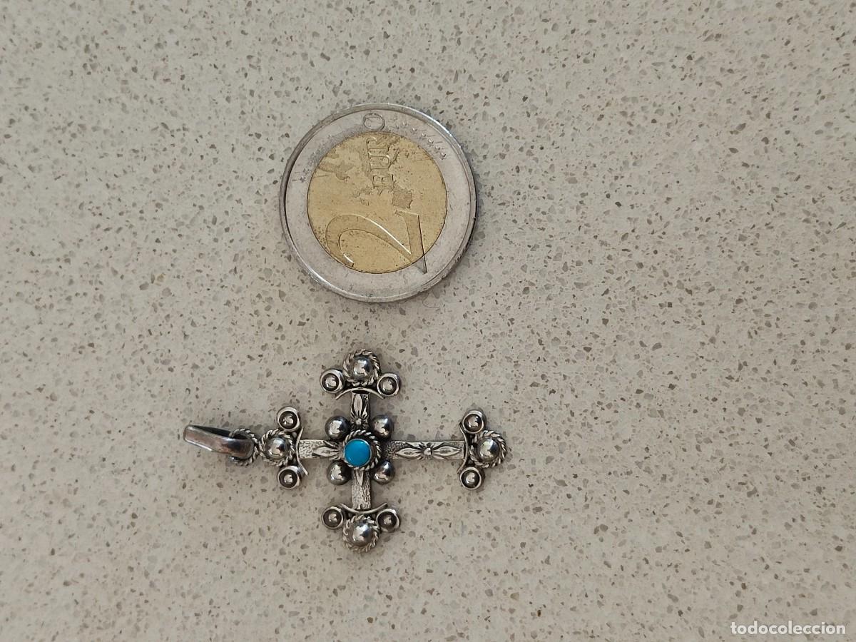 Joyeria: CRUZ LABRADA PLATA Y TURQUESA - Foto 2
