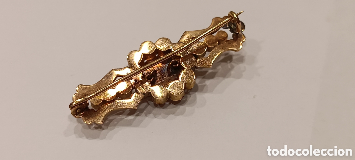 Joyeria: Broche roseton granates y oro 18K - Foto 5