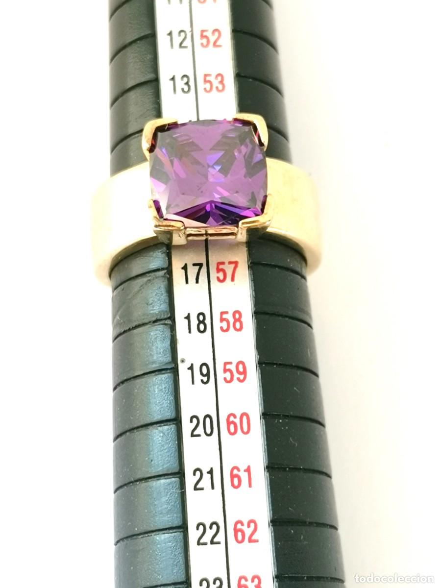 Joyeria: Anillo plata dorada 925 y amatista. - Foto 7