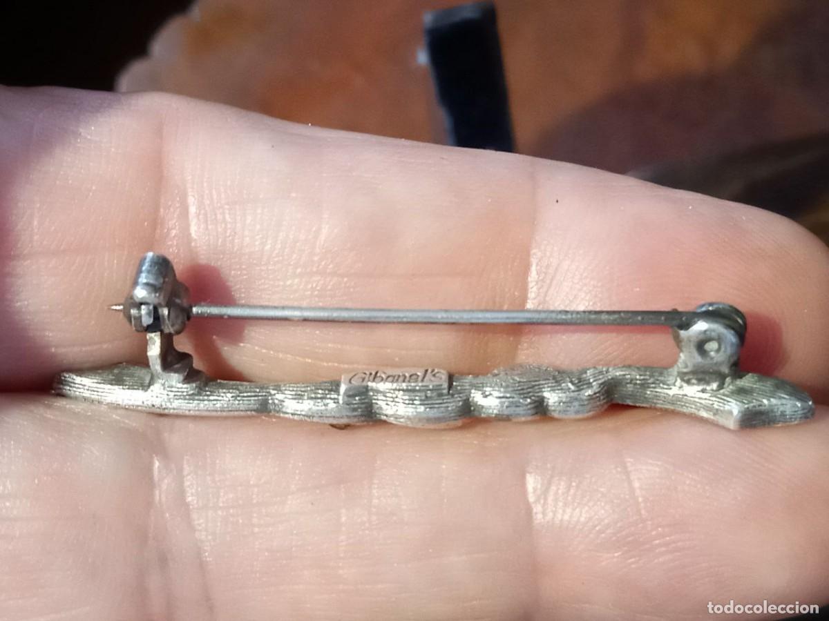 Joyeria: ANTIGUO BROCHE DE PLATA CON CRISTALES 5,2 CM - Foto 5