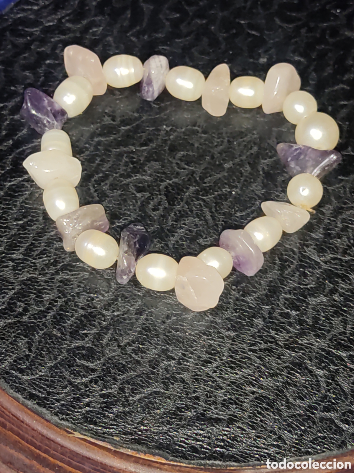 Joyeria: Pulsera de perlas barrocas y amatistas. - Foto 2
