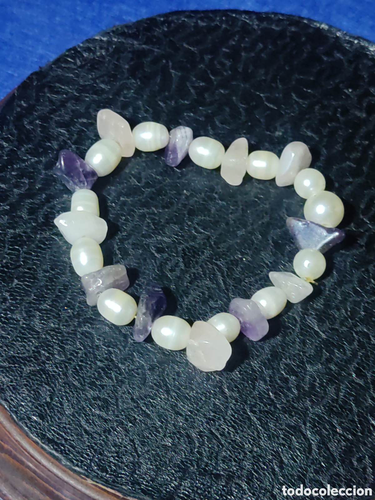 Joyeria: Pulsera de perlas barrocas y amatistas. - Foto 4