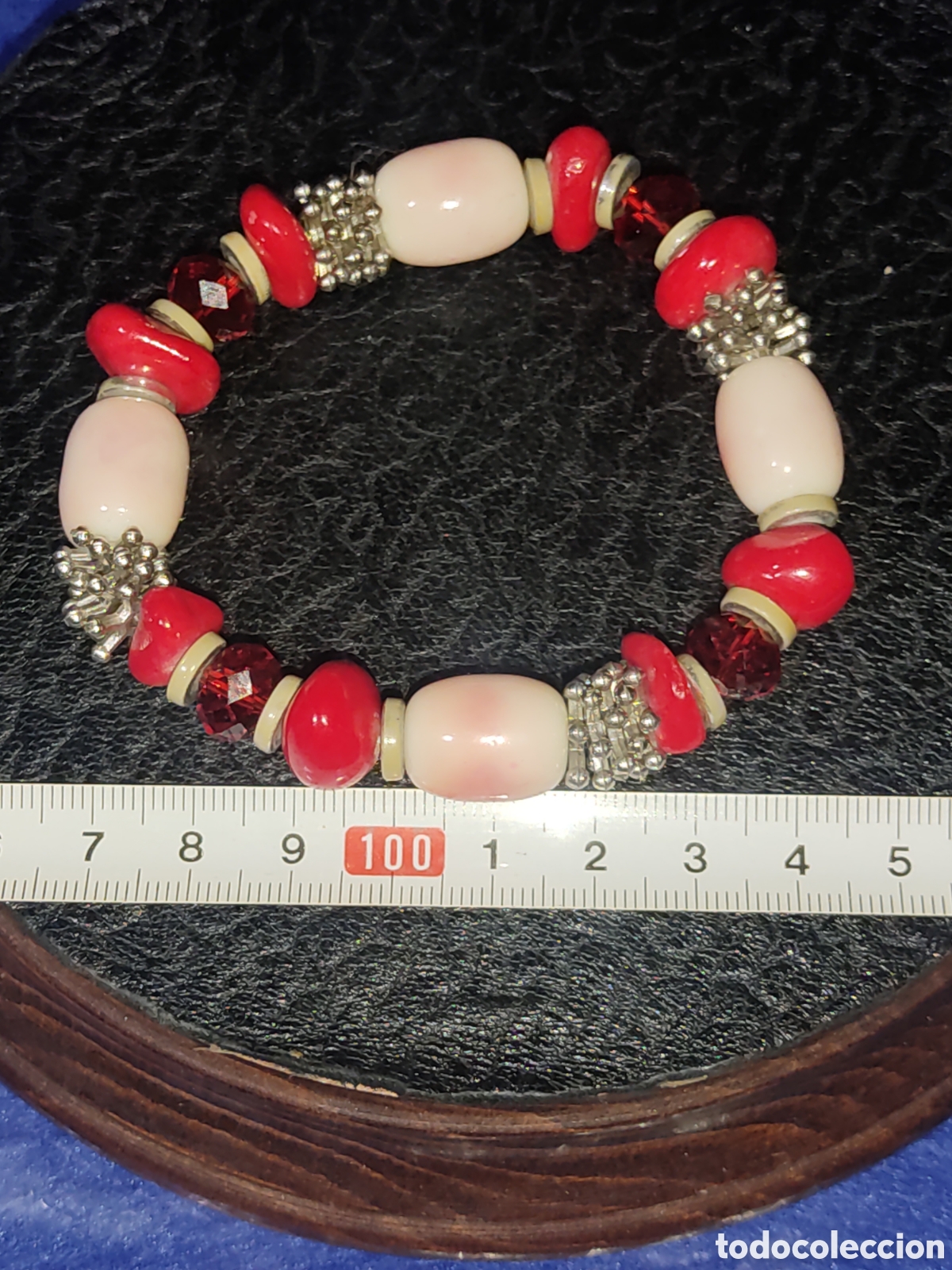 Joyeria: Pulsera de porcelana,cristal y abalorios. - Foto 3