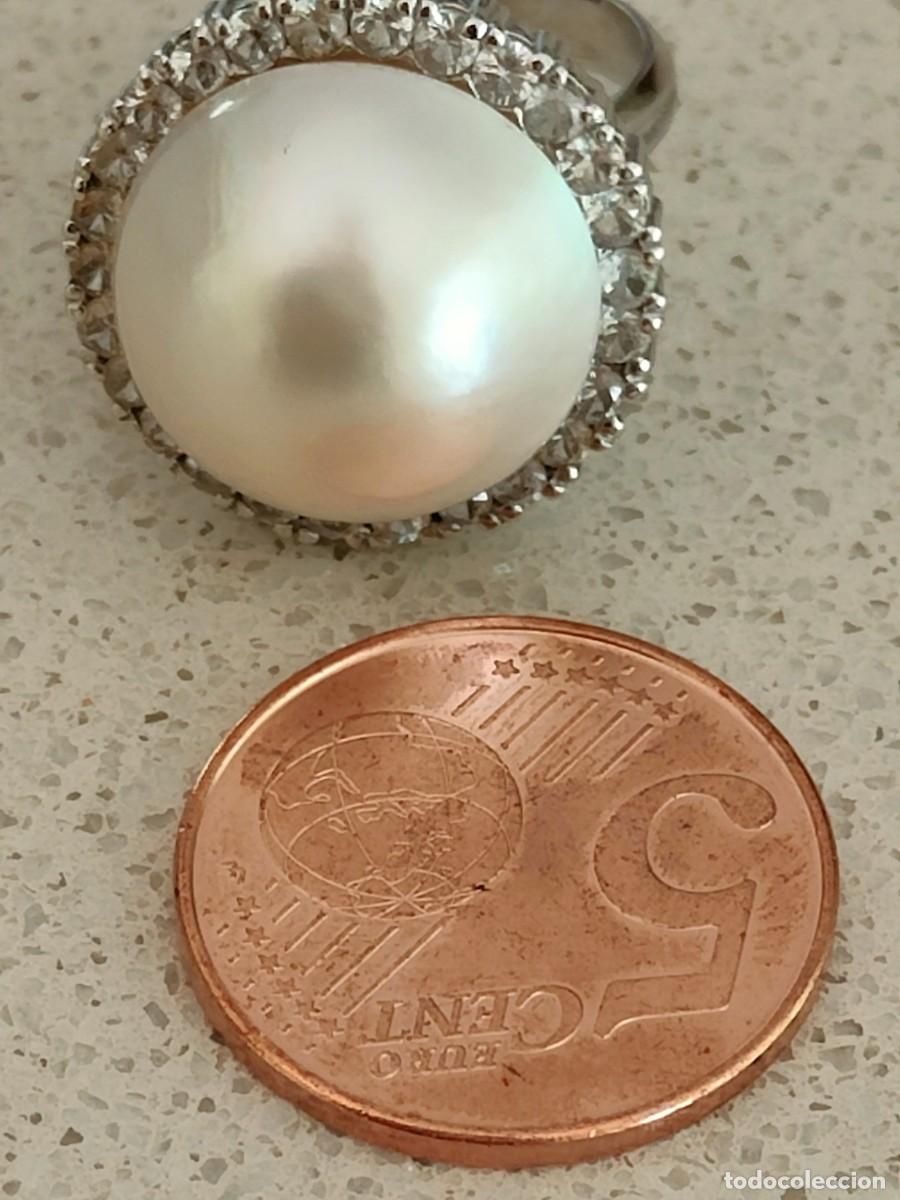 Joyeria: ANILLO ORO BLANCO PERLA JAPONESA Y CIRCONITAS - Foto 2