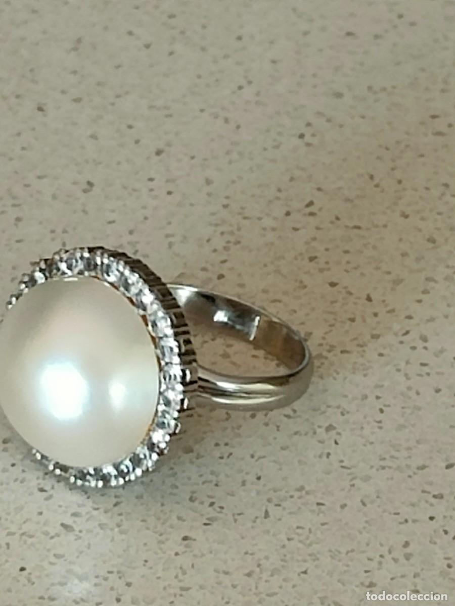 Joyeria: ANILLO ORO BLANCO PERLA JAPONESA Y CIRCONITAS - Foto 3