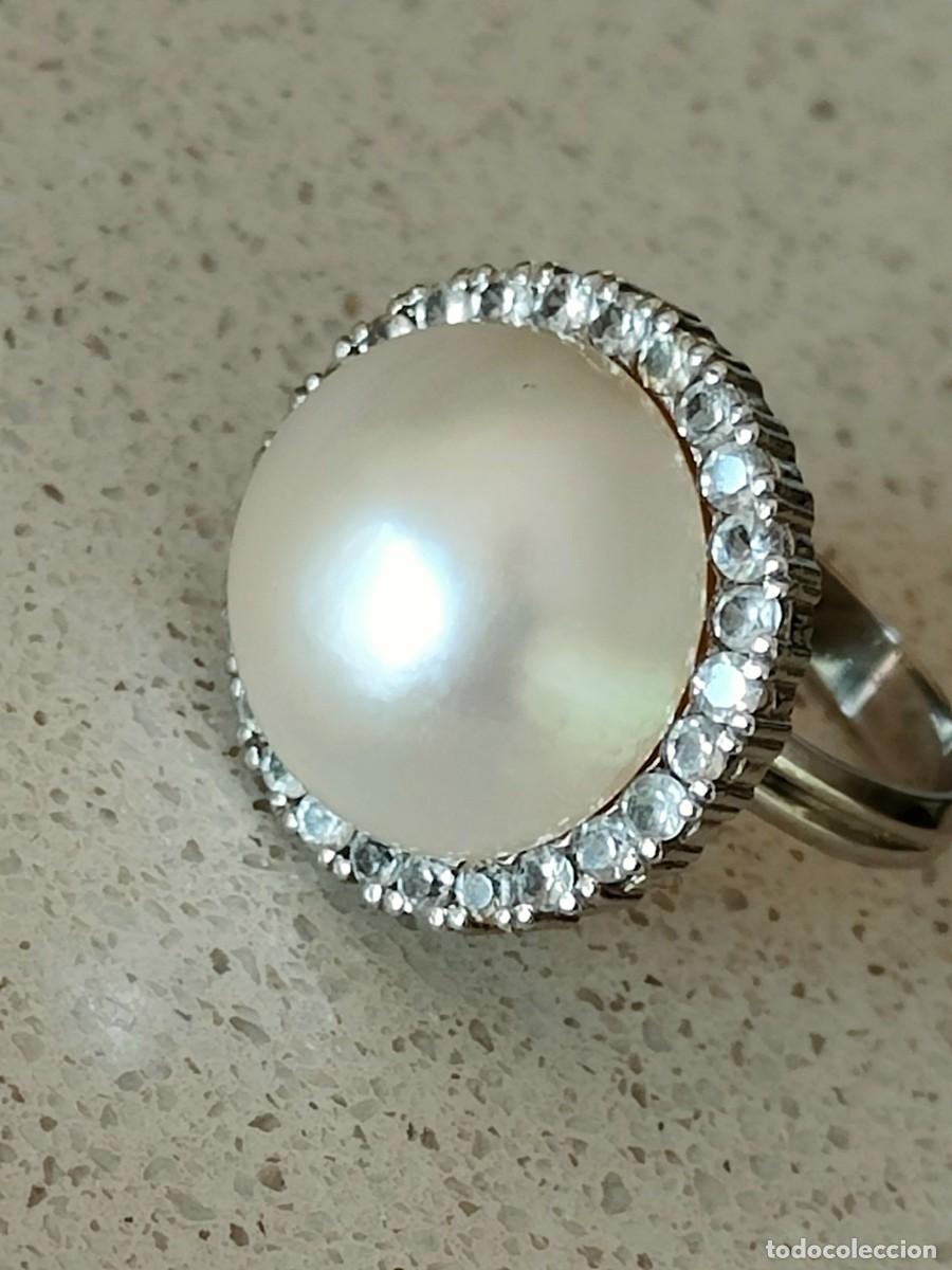 Joyeria: ANILLO ORO BLANCO PERLA JAPONESA Y CIRCONITAS - Foto 5