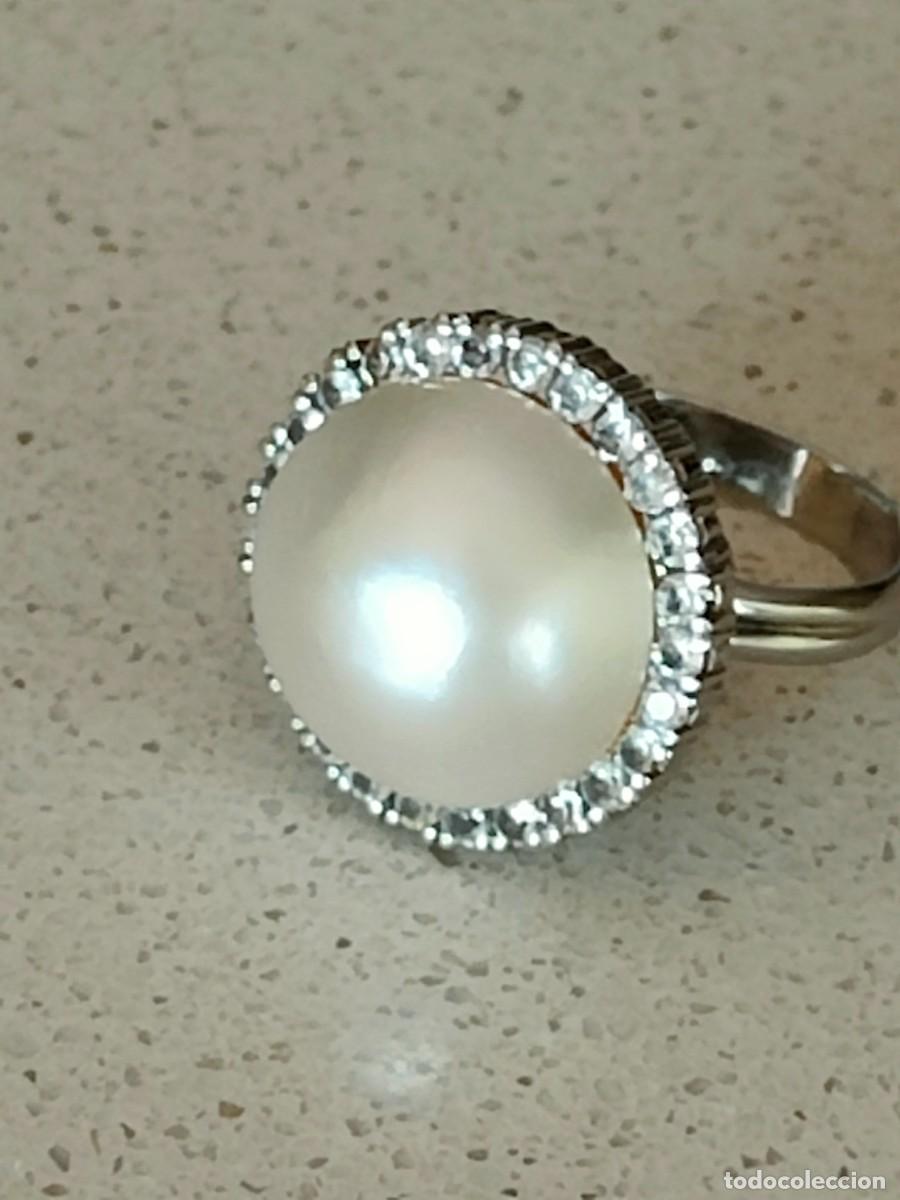 Joyeria: ANILLO ORO BLANCO PERLA JAPONESA Y CIRCONITAS - Foto 8