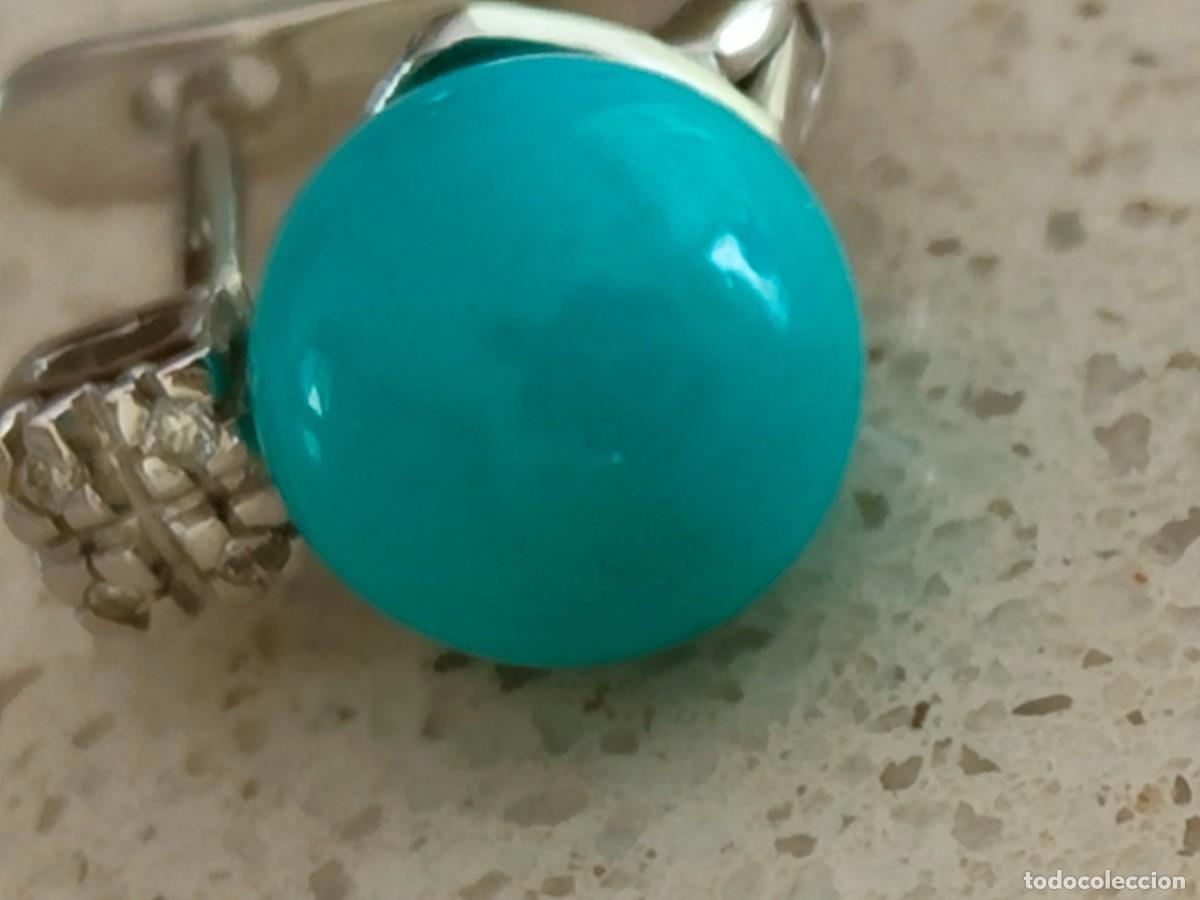 Joyeria: PENDIENTES ORO BRILLANTES Y TURQUESA - Foto 7