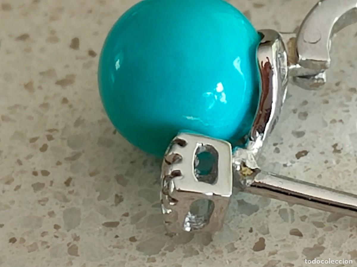 Joyeria: PENDIENTES ORO BRILLANTES Y TURQUESA - Foto 8