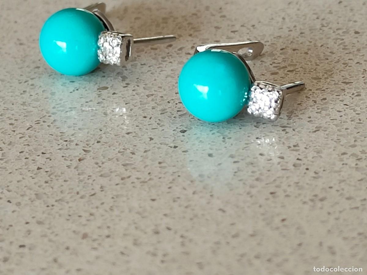 Joyeria: PENDIENTES ORO BRILLANTES Y TURQUESA - Foto 9