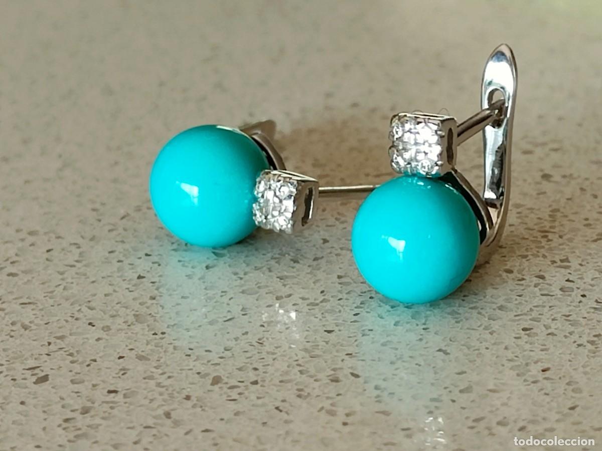 Joyeria: PENDIENTES ORO BRILLANTES Y TURQUESA - Foto 10