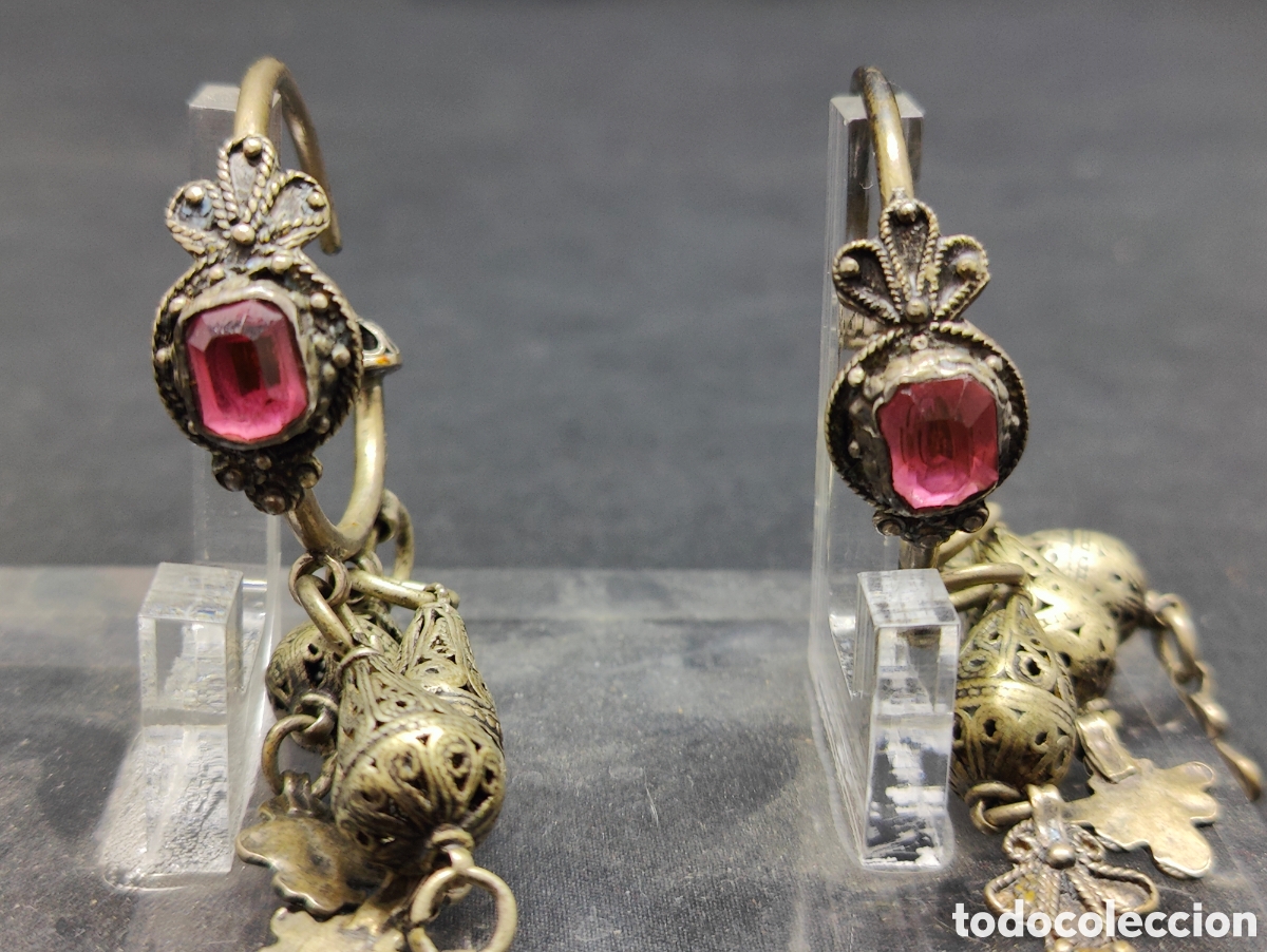 Joyeria: PENDIENTES DE PLATA - SIGLO XVIII - Foto 8