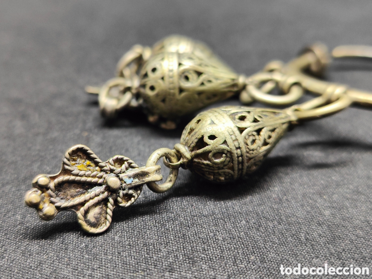 Joyeria: PENDIENTES DE PLATA - SIGLO XVIII - Foto 9