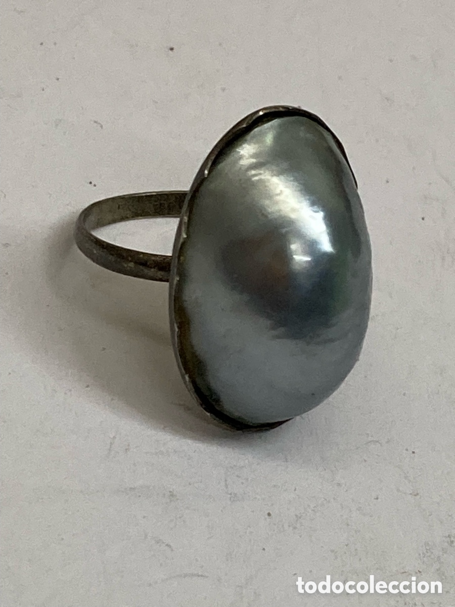 Joyeria: Anillo de plata y perla JAPONESA/ S110 - Foto 1
