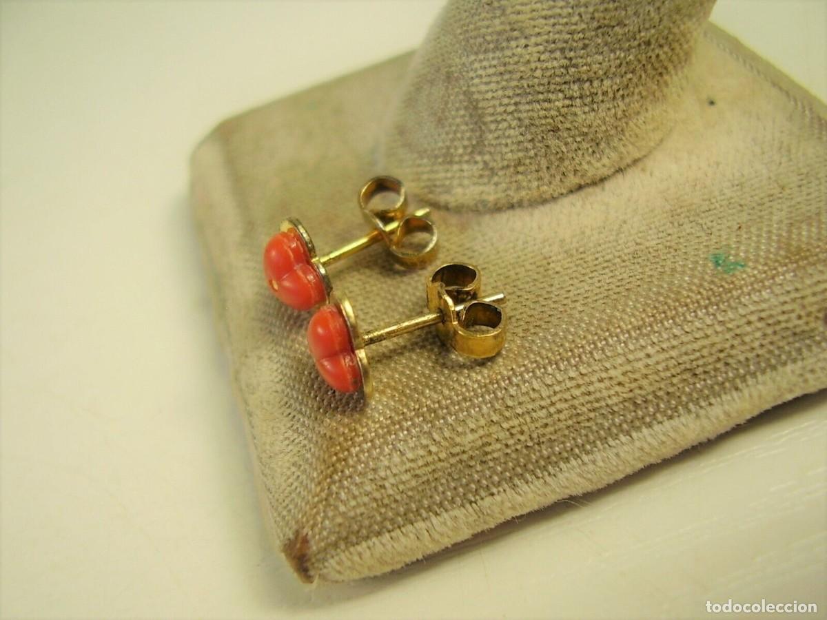 Joyeria: Pendientes plata y coral, a&ntilde;os 40 - Foto 2