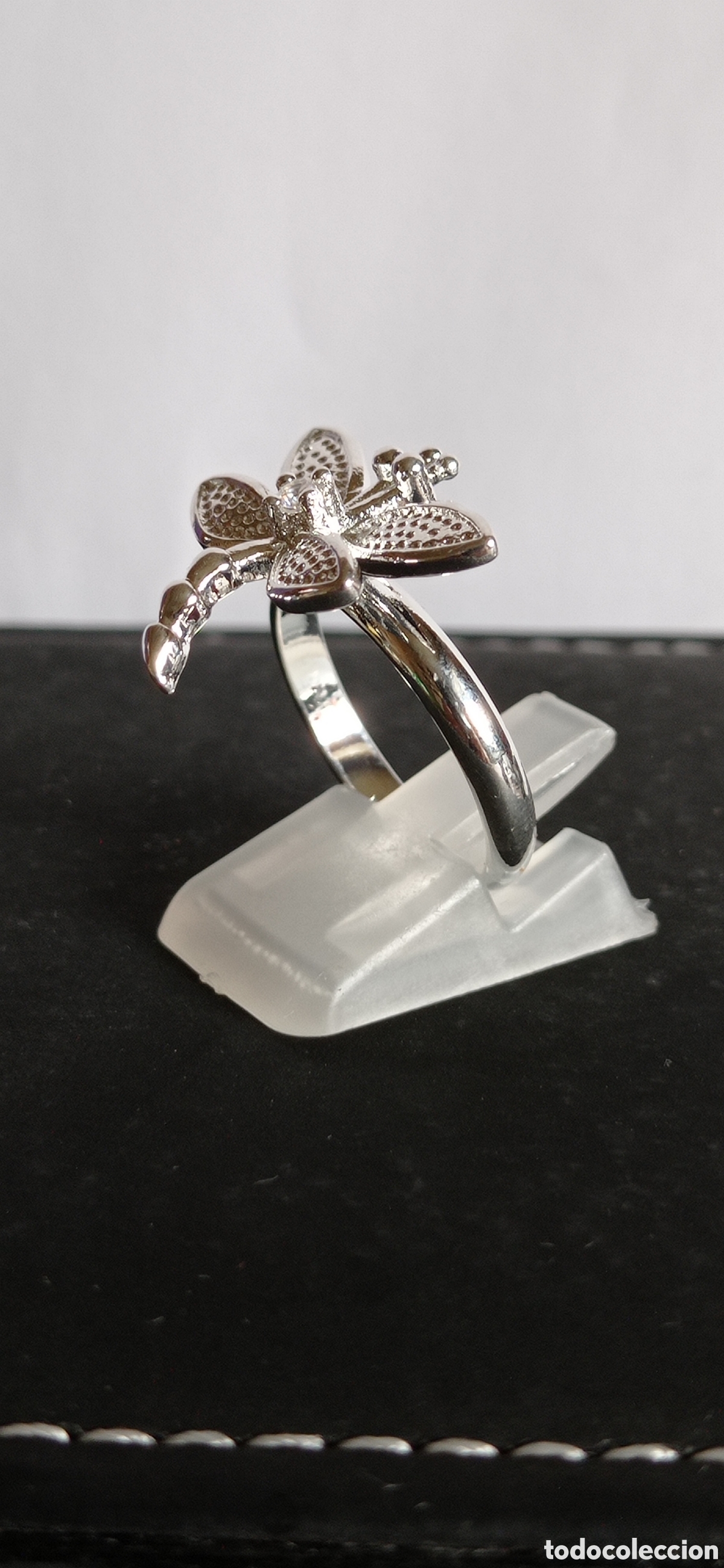 Joyeria: ANILLO / CON FIGURA DE LIBELULA / LABRADA Y CIRCONITAS / EN PLATA - 925 - Foto 8
