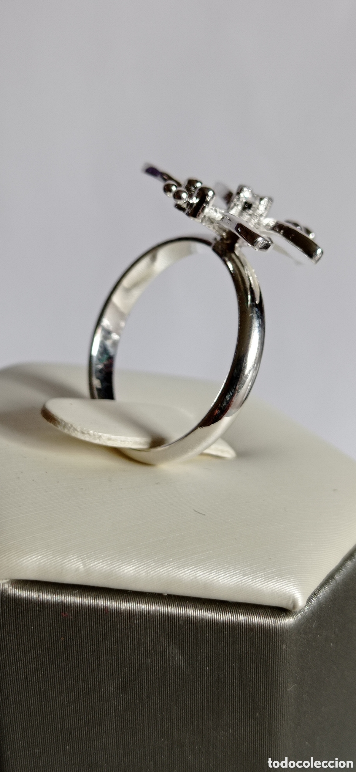 Joyeria: ANILLO / CON FIGURA DE LIBELULA / LABRADA Y CIRCONITAS / EN PLATA - 925 - Foto 10