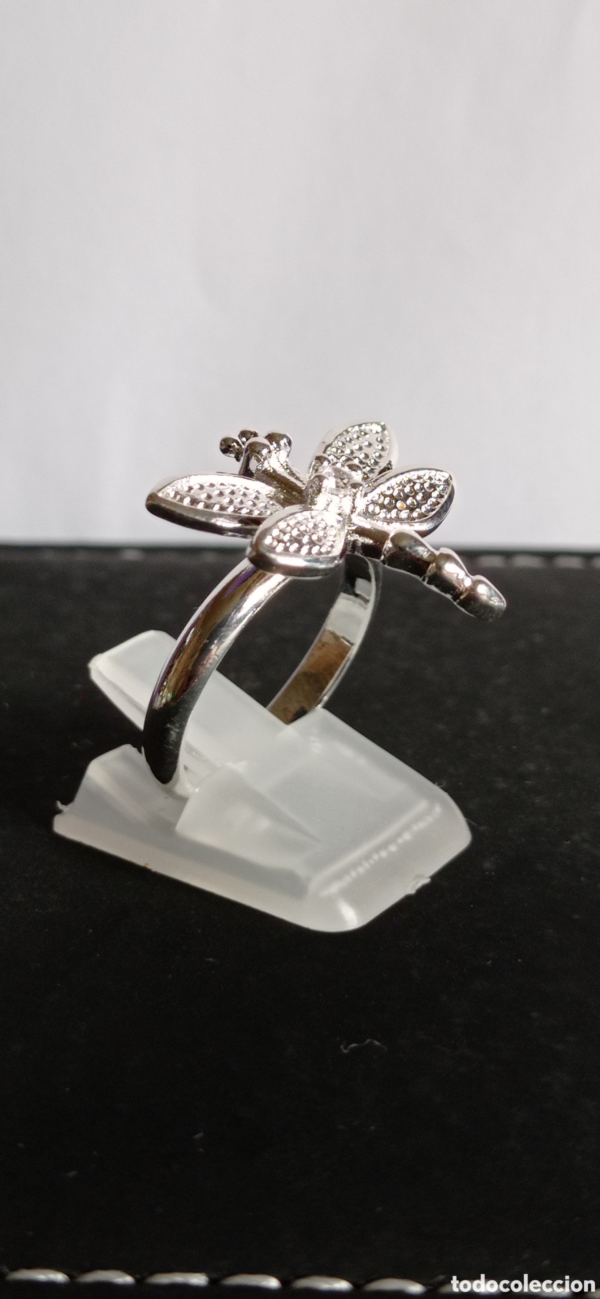 Joyeria: ANILLO / CON FIGURA DE LIBELULA / LABRADA Y CIRCONITAS / EN PLATA - 925 - Foto 6