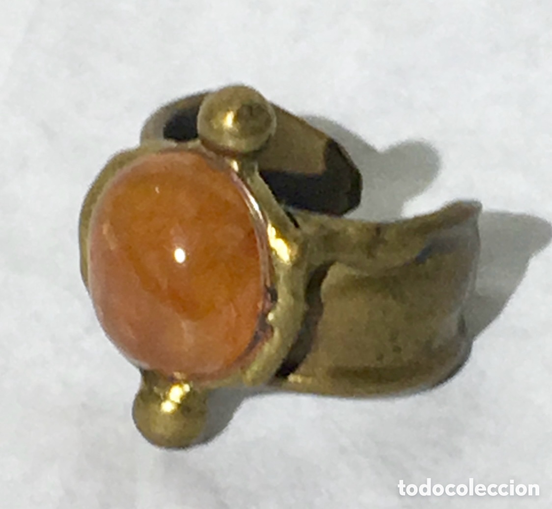Joyeria: Anillo adaptable. Bronce y cristal. Par&iacute;s. - Foto 1