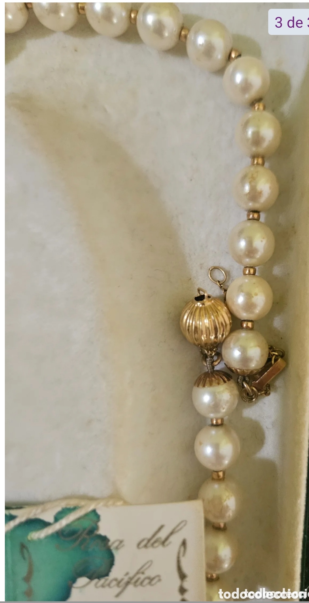 Joyeria: Collar perlas del pac&iacute;fico enganche en oro - Foto 2
