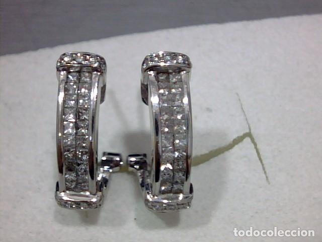 Joyeria: pendientes oro 18 kts con diamantes - Foto 1