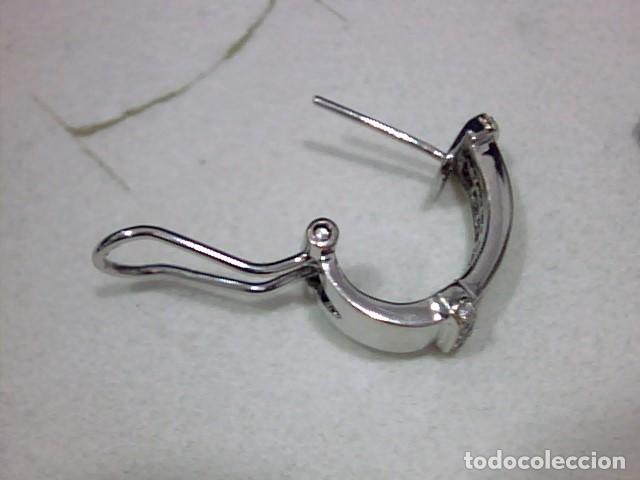Joyeria: pendientes oro 18 kts con diamantes - Foto 8