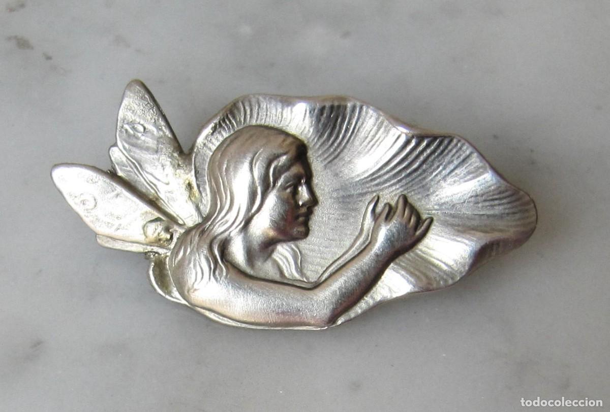 Joyeria: broche ninfa plata estilo modernista - Foto 1