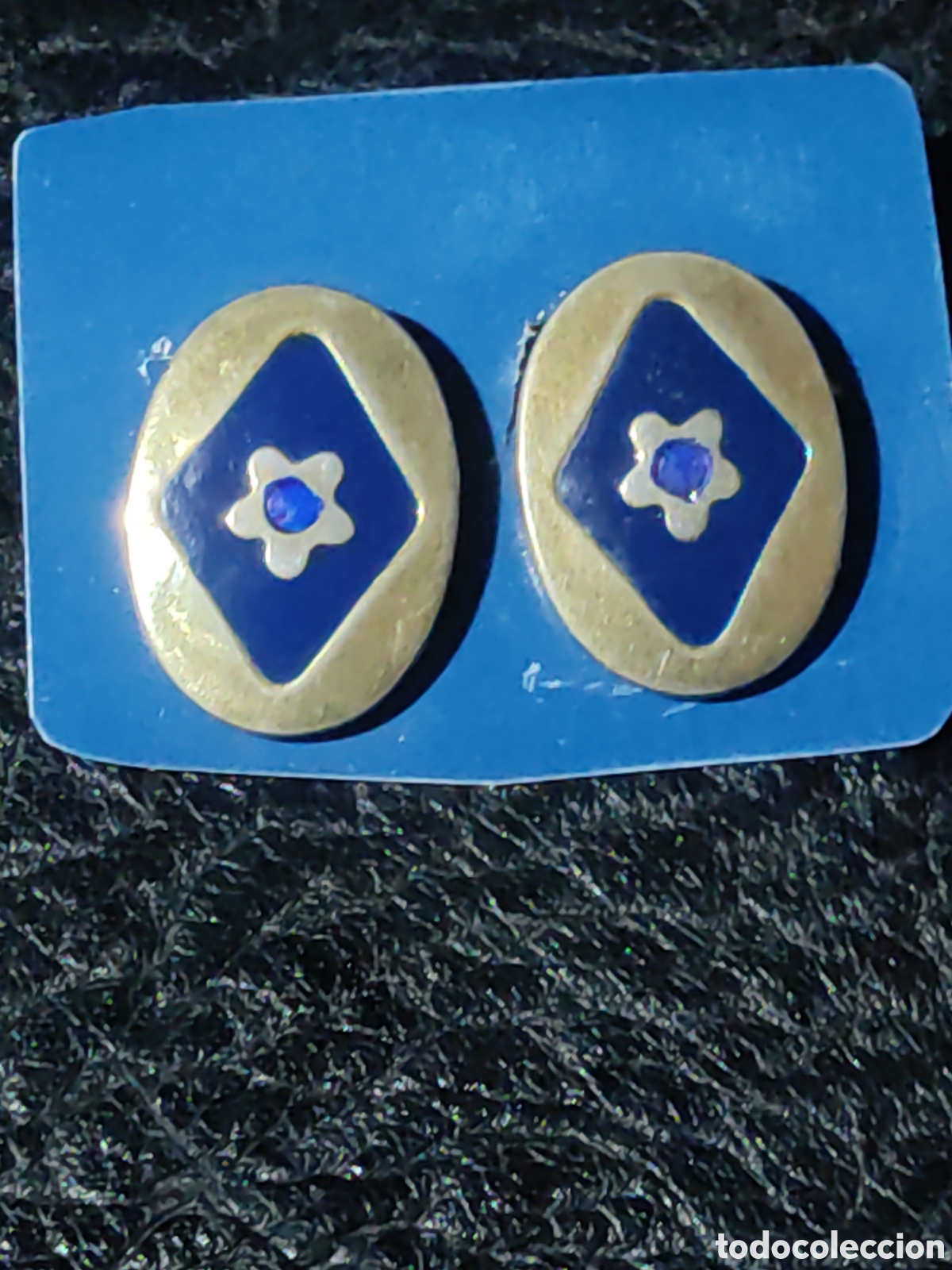 Joyeria: Pendientes esmaltados.Vintage. - Foto 2