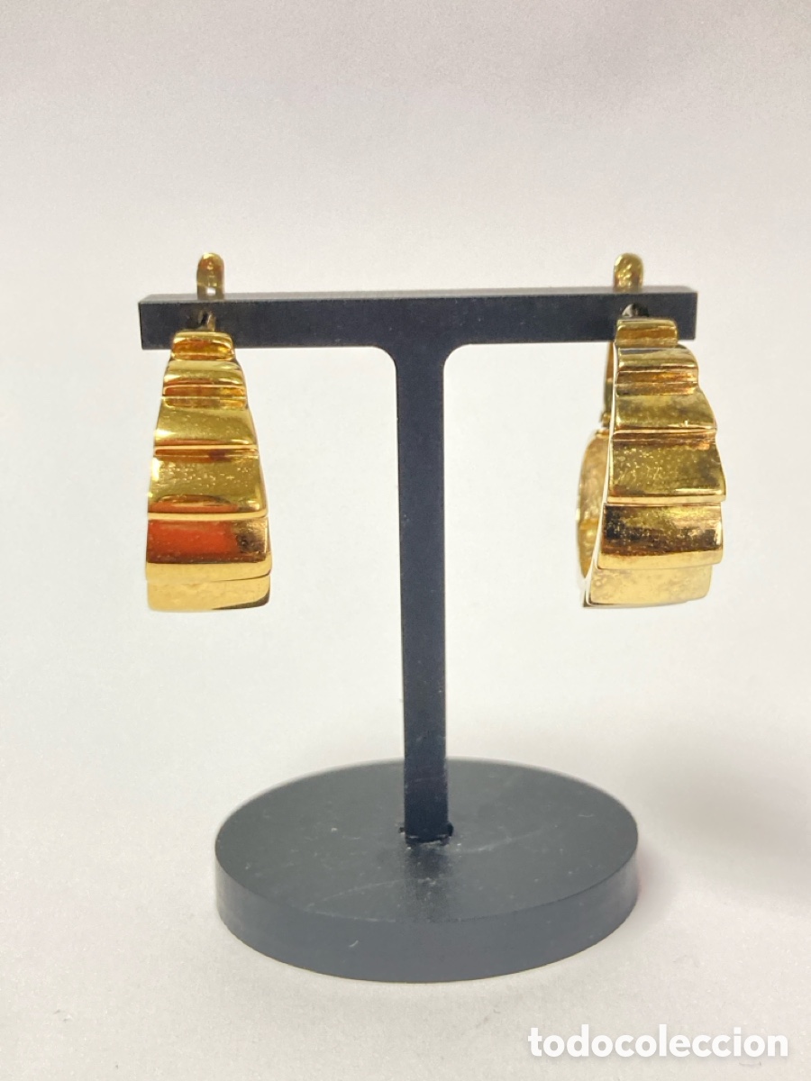Joyeria: Pendientes de plata chapado de oro/P120 - Foto 1