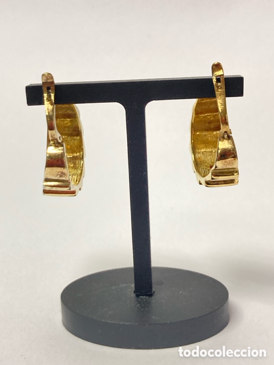 Joyeria: Pendientes de plata chapado de oro/P120 - Foto 4