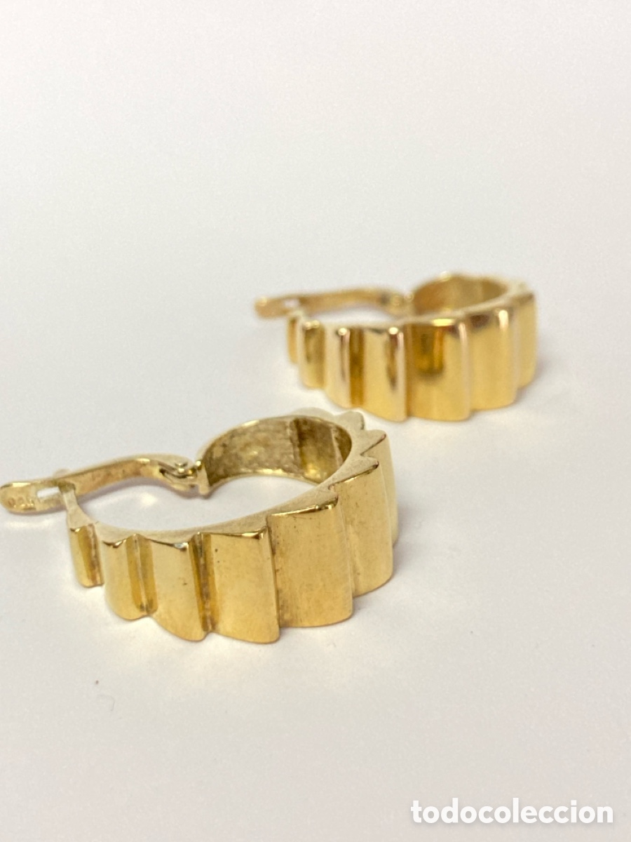 Joyeria: Pendientes de plata chapado de oro/P120 - Foto 6