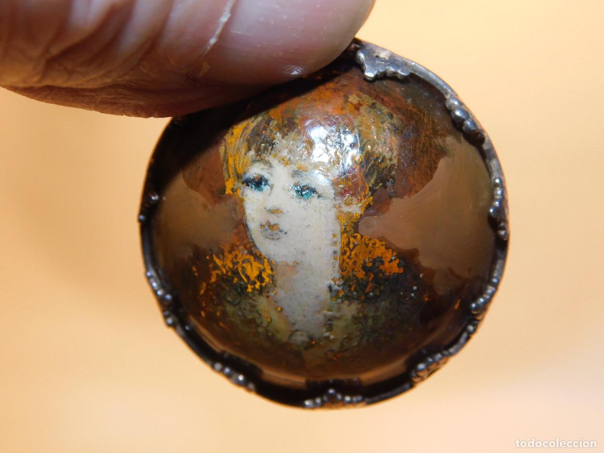 Joyeria: Camafeo de vidrio pintado a mano y engarce de plata - Foto 7