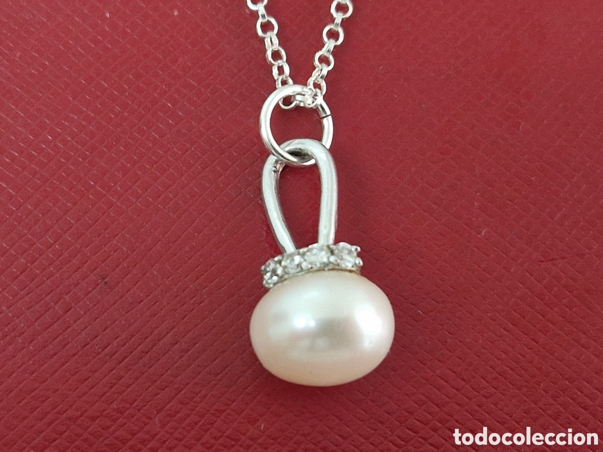 Joyeria: CADENA Y COLGANTE PLATA DE LEY PERLA - Foto 1